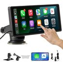 Wireless Car Stereo, 254 mm HD Portable Radio Touch Screen Compatible with Apple CarPlay and Android Auto, CarPlay Screen for Car with Voice Control, Mirror Link, Bluetooth, and GPS Navigation