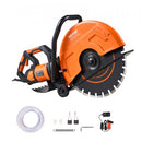 Electric Concrete Saw, 16 in, 2800 W 15 A Motor Circular Saw Cutter with Max. 6 in Adjustable Cutting Depth, Wet Disk Saw Cutter Includes Water Line, Pump and Blade, for Stone, Brick