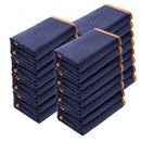 Moving Blankets, 2032 x 1829 mm, 15.6 kg/dz, 12 Packs, Professional Non-Woven & Recycled Cotton Packing Blanket, Heavy Duty Mover Pads for Protecting Furniture, Floors, Appliances, Blue/Orange