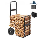 Firewood Log Cart Wood Mover Hauler 250 lbs Capacity on PU Wheels Dolly