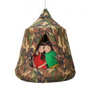 Hanging Tree Tent, 330 LBS Capacity Hanging Tent Swing for Indoor and Outdoor Hammock Sensory Swing Chair w/LED Lights String, Inflatable Base, Ceiling Swing Pod Play Tent for Kids & Adults