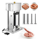 Electric Sausage Stuffer, 22 LBS / 10 L Vertical Meat Stuffer, Stepless Speed Control and Foot Pedal, Stainless Steel Heavy Duty Sausage Filler with 4 Stuffing Tubes, for Commercial & Home Use