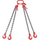 Chain Sling, 8 mm x 150 cm Lifting Chains with Hooks, G80 Engine Chain Hoist Lifts, 5 Ton Lifting Sling Chains for Engine Hoist, Engine Lift Chain with 4 Leg Grab Hooks & Adjusters Heavy Duty