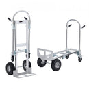 Aluminum Hand Truck, 2 in 1, 454 kg Max Load Capacity, Heavy Duty Industrial Convertible Folding Hand Truck and Dolly, Utility Cart Converts from Hand Truck to Platform Cart with Rubber Wheels