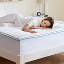 Mattress Topper Premium Memory Foam Fiber Fill Queen 101.6 mm Thickness