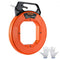 Fish Tape, 73.2 m Length, 3 mm, Steel Wire Puller with Optimized Housing and Handle, Easy-to-Use Cable Puller Tool, Flexible Wire Fishing Tools for Walls and Electrical Conduit, Non-Conductive