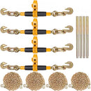 Ratchet Chain Binder 5/16"-3/8" Load Binders 7100 lbs w/ G80 Chains 4 Pcs