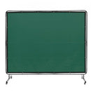 Welding Screen with Frame 6' x 8' Welding Curtain Screen on 4 Wheels Green