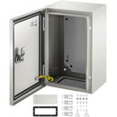 NEMA Steel Enclosure ,12 x 8 x 6\'\' NEMA 4X Steel Electrical Box, IP66 Waterproof & Dustproof, Outdoor/Indoor Electrical Junction Box, with Mounting Plate