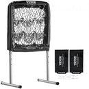 9 Hole Baseball Net, 28"x27" Softball Baseball Training Equipment for Hitting Pitching Practice, Heavy Duty Height Adjustable Trainer Aid with Strike Zone & 4 Ground Stakes, for Youth Adults
