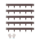 Steel Landscape Edging 5 Packs 39 x 3in Rust-Resistant for Yard Brown