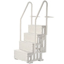 4-Step White Robust Pool Ladder of 2 Handrails for 1219.2-1371.6 mm Pools