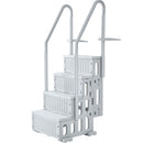 4-Step Grey Robust Pool Ladder of 2 Handrails for 1219.2-1371.6 mm Pools