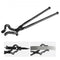 Blacksmith Tongs, 463mm Z V-Bit Tongs, Carbon Steel Forge Tongs with A3 Steel Rivets, for Knife Blades, Long Pieces, Circular Forgings, for Beginner and Seasoned Blacksmiths and Bladesmiths