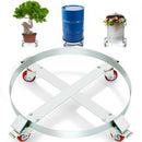 250 L Heavy Duty Drum Dolly, 454 kg Load Capacity, Barrel Dolly Cart Drum Caddy, Non Tipping Hand Truck Capacity Dollies with Steel Frame 4 Swivel Casters Wheel, for Warehouse Drum Handling