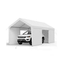 Carport Car Canopy 10x20FT Heavy Duty Car Shelter with Sidewalls White