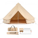 Canvas Bell Tent 4m/13.12ft 4-Season Camping Yurt Tent with Stove Jack