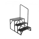 RV Steps 3-Step RV Stairs 440 LBS Handrail Carbon Steel RV Trailer Camper