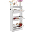 Shoe Cabinet with 3 Flip Drawers Shoe Storage Cabinet for Entryway