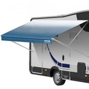 RV Awning Fabric Replacement, 615 cm Fabric Length for 21' Awning, Heavy Duty 3-Ply 16oz PVC Camper Awning Fabric, Waterproof & UV Protection Outdoor Canopy for RV, Trailer, Motorhome, Blue Fade