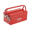 Tool Box 355.6 mm 2-Tier 3-Tray Folding Cantilever Toolbox with Handle
