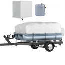 600D Pontoon Boat Cover Waterproof Heavy Duty Fit 17ft to 20ft Long Beam