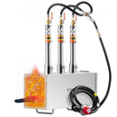 Portable Propane Forge, 3 Burner Farrier Forge, 2600℉ Tool and Knife Making Blacksmithing Gas Forge, Large Capacity Square Stainless Steel Gas Forging Tools and Equipment for Metal Forging