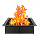 Fire Pit Ring, 36x36 in Outer/30x30 in Inner Diameter, 10inch Height Square Fire Pit Insert, Heavy Duty Carbon Steel Liner DIY Campfire Ring above or In-Ground, for Outdoor Camping, Bonfires