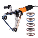 Pipe Tube Polisher Sander, 1300W Pipe Belt Sander with 6 Variable Speeds 1100-3200rpm, Professional Belt Sander Grinding Machine with 50PCS Sanding Belts for Burnishing Finishing Rust Removal