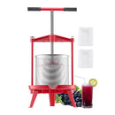 3.69 Gal/14L Fruit Wine Press, Stainless Steel Basket with Cross-beam and Triangular Structure, Manual Juice Maker, Cider Apple Grape Tincture Making Press with T-Handle for Kitchen Home