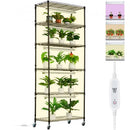 Plant Stand with Grow Lights 6 Tiers 150W 180 cm Tall Plant Grow Shelf