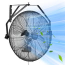 50cm Industrial Wall Mount Fan 3 Speed 4650 CFM for Garage Greenhouse