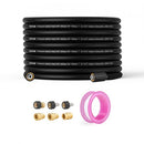 Pressure Washer Hose, 100FT, 1/4" Kink Free M22-14mm Brass Thread Replacement For Most Brand Pressure Washers, 3/4'' Bending Radius, 4200 PSI Heavy Duty Power Washer Extension Replacement Hose