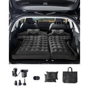 Car Air Mattress, Inflatable Car Camping Mattress, Flocking Thickened Travel Beds, Durable Portable Sleeping Pad with Air Pump, 2 Pillows, Nozzle, Carry Bag, Fits Most SUV MPV Sedan, Black