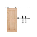 6.6FT Sliding Barn Door Hardware Kit for Single Sliding Barn Door Silver