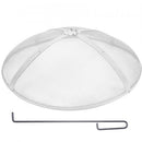 Fire Pit Spark Screen Round 30", Reinforced Heavy Duty Steel Metal Cover, Outdoor Firepit Lid, Easy-Opening Top Screen Covers Round with Ring Handle for Outdoor Patio Fire Pits Backyard