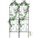 2 Packs Metal Garden Trellis for Climbing Plant Support 60x15 in Rustproof