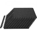 Interlocking Floor Mats Fitness Flooring Tiles 12 PCS 1/2" Thick 24" x 24"