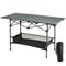 Folding Camping Table, Outdoor Portable Side Tables, Lightweight Fold Up Table, Aluminum & Steel Ultra Compact Work Table with Large Storage and Carry Bag, For Beach, Picnic, Travel, 24x16 inch