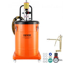 Grease Pump, 40L 10.5 Gallon Capacity, Air Operated Grease Pump with 3.88 m High Pressure Hose and Grease Gun, Pneumatic Grease Bucket Pump with Wheels, Portable Lubrication Grease Pump 50:1 Pressure Ratio