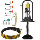 Grease Pump, 50:1 Pressure Ratio Air Operated Grease Pump with 3.88 m High Pressure Hose and Grease Gun, Pneumatic Grease Pump with Barrel Cap, Portable Lubrication Grease Pump 360° Gun Head