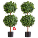 Artificial Topiary Boxwood Double Ball, 2 Set 914mm Faux Boxwood Plant Balls, Fake Silk Tree Look Real, Easy Assembly for Decor Front Porch Outdoor Patio Garden Balcony Backyard Indoor