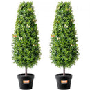 2 Pack 91.4cm Artificial Boxwood Topiary Tree Faux Plant UV Decor In/Outdoor