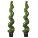 2 Pack 152.4cm Artificial Boxwood Topiary Tree Faux Plant UV Decor In/Outdoor