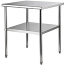 Stainless Steel Work Prep Table Commercial Food Prep Table 30x30x36in