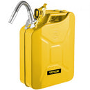Jerry Fuel Can, 20 L Portable Jerry Gas Can with Flexible Spout System, Rustproof ? Heat-resistant Steel Fuel Tank for Cars Trucks Equipment, Yellow