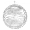Mirror Disco Ball 295 mm Silver Party Disco Ball with Hanging Ring
