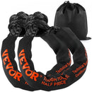 Synthetic Soft Shackle Rope, 2 Pack 12.7 x 558.8 mm 20 Ton Breaking Strength, Recovery Tow Shackles with Extra 2 Sleeves and Storage Bag for UTV, ATV, Trucks, Jeep, Off-Road Vehicles, Black