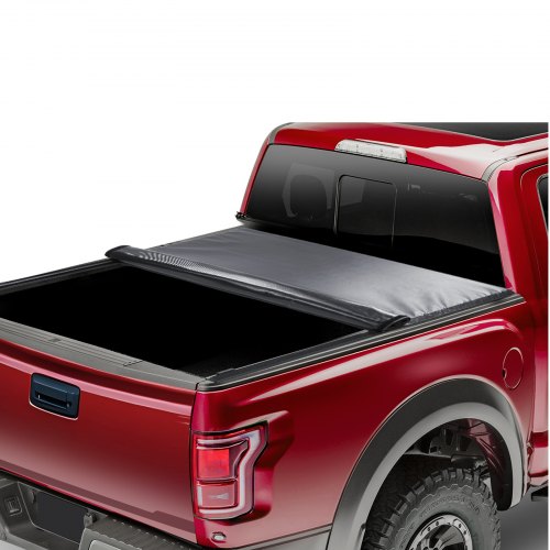 Truck Bed Cover, Roll Up Truck Bed Tonneau Cover, Compatible with 2019-2024 Chevy Silverado GMC Sierra 1500 (NOT FIT 19-24 Classic) Bed, for 1.8m x 1.6m Bed, Soft PVC, Roll Up Tonneau Cover