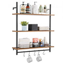 Industrial Pipe Shelf 3 Tier 32x9.84in Wall-Mount for Kitchen Bedroom
